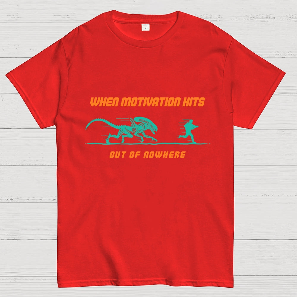 Motivation Hits Hard  T-Shirt