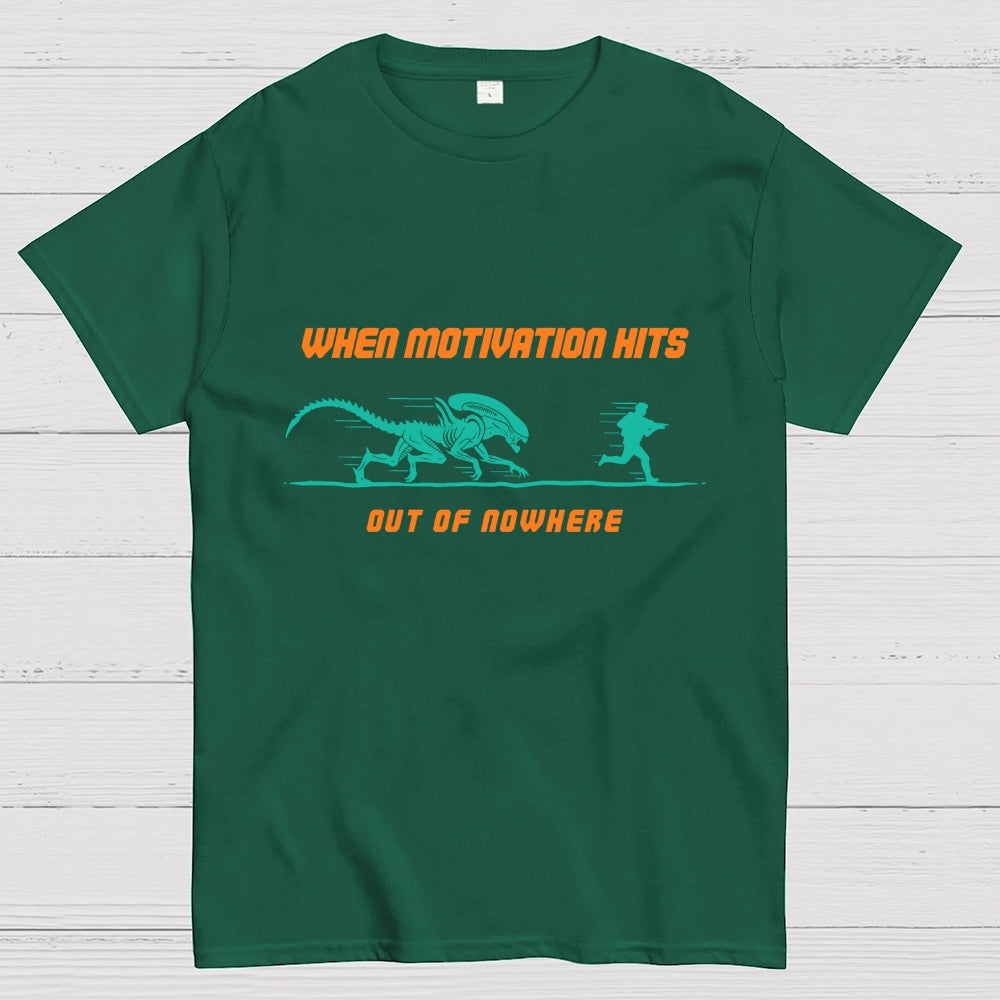 Motivation Hits Hard  T-Shirt