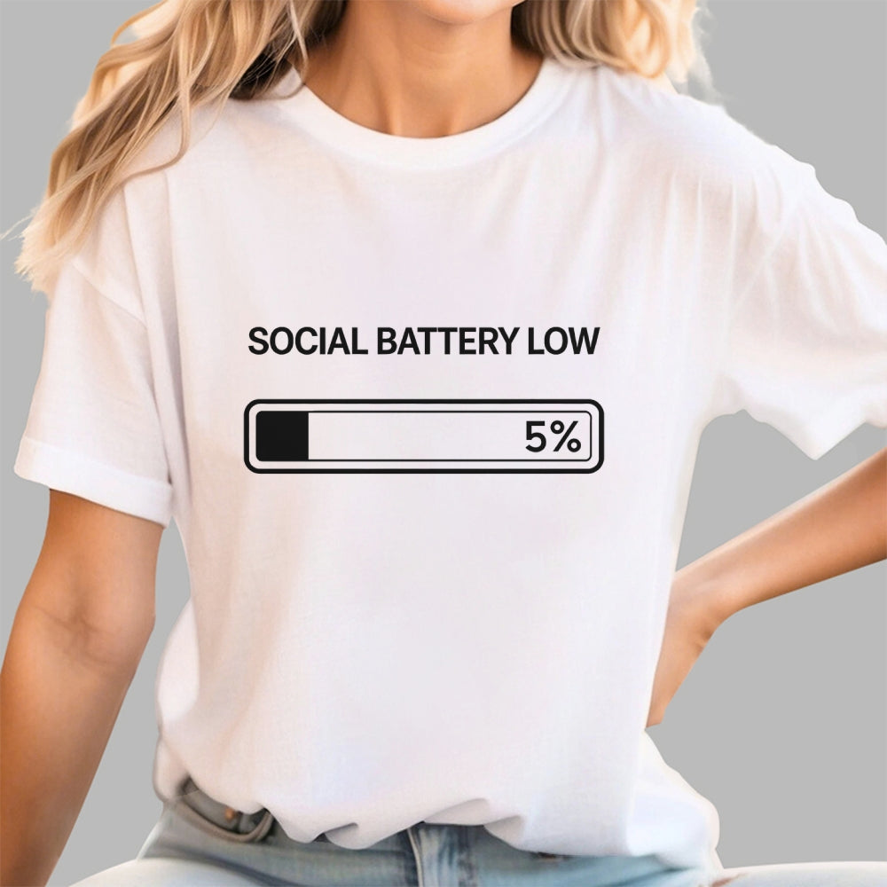 SOCIAL BATTERY 5%  T-Shirt