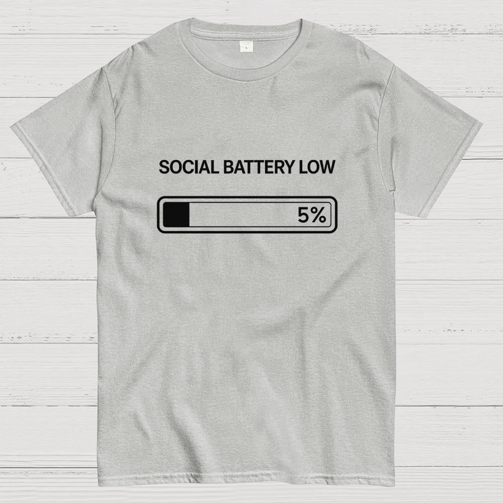 SOCIAL BATTERY 5%  T-Shirt