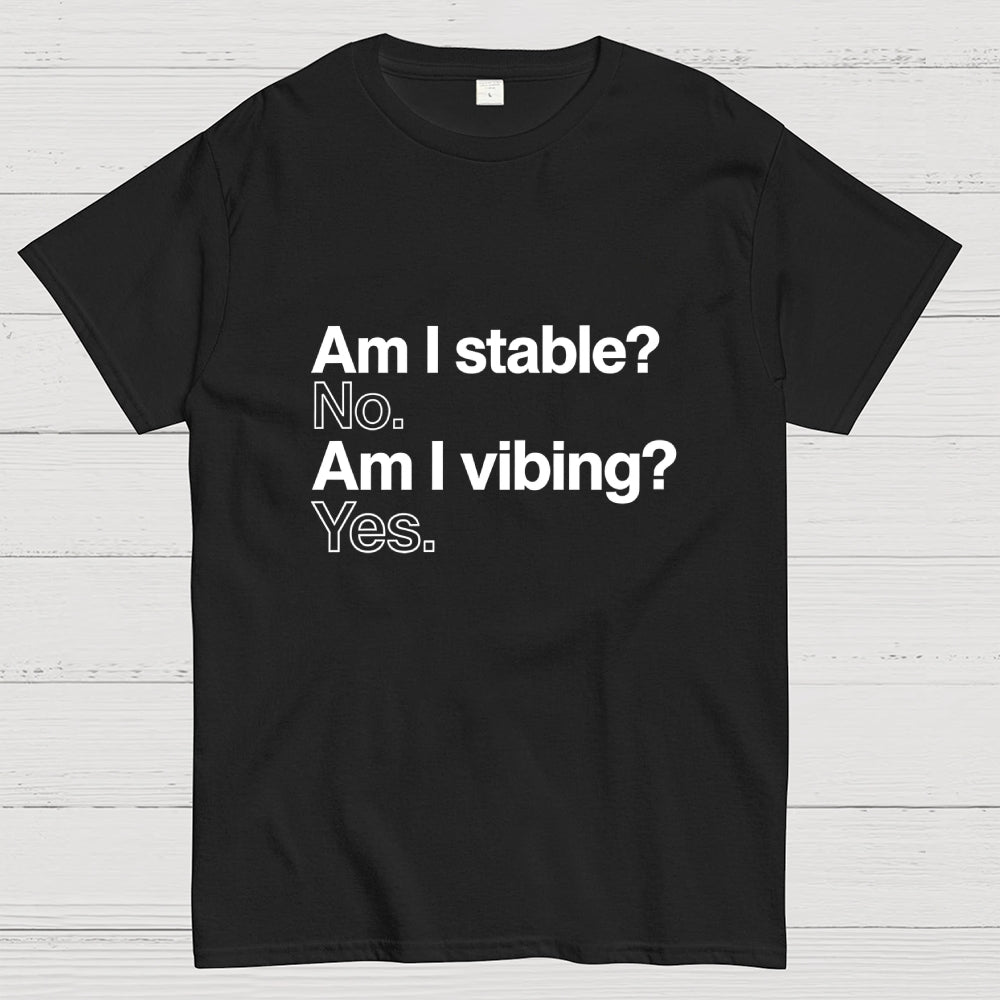 Am I stable? No. Am I vibing? Yes.  T-Shirt
