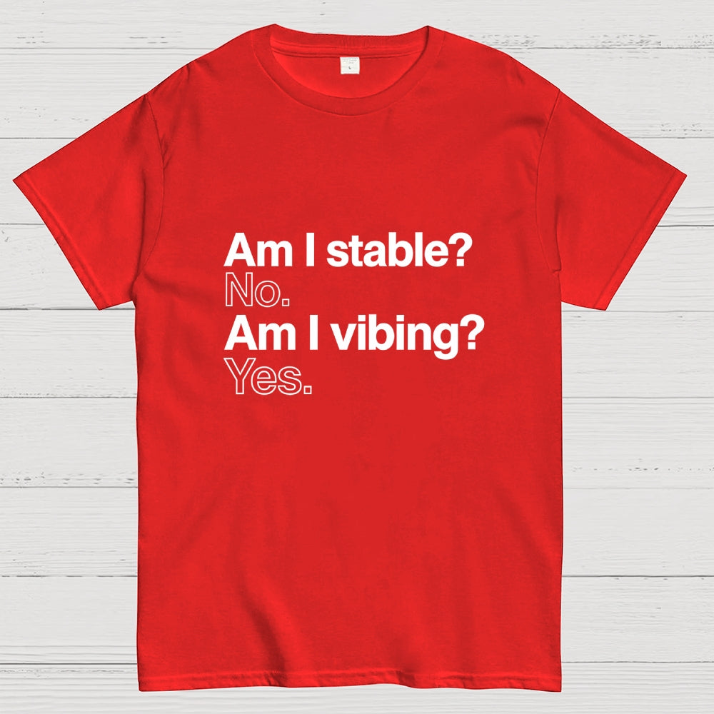 Am I stable? No. Am I vibing? Yes.  T-Shirt