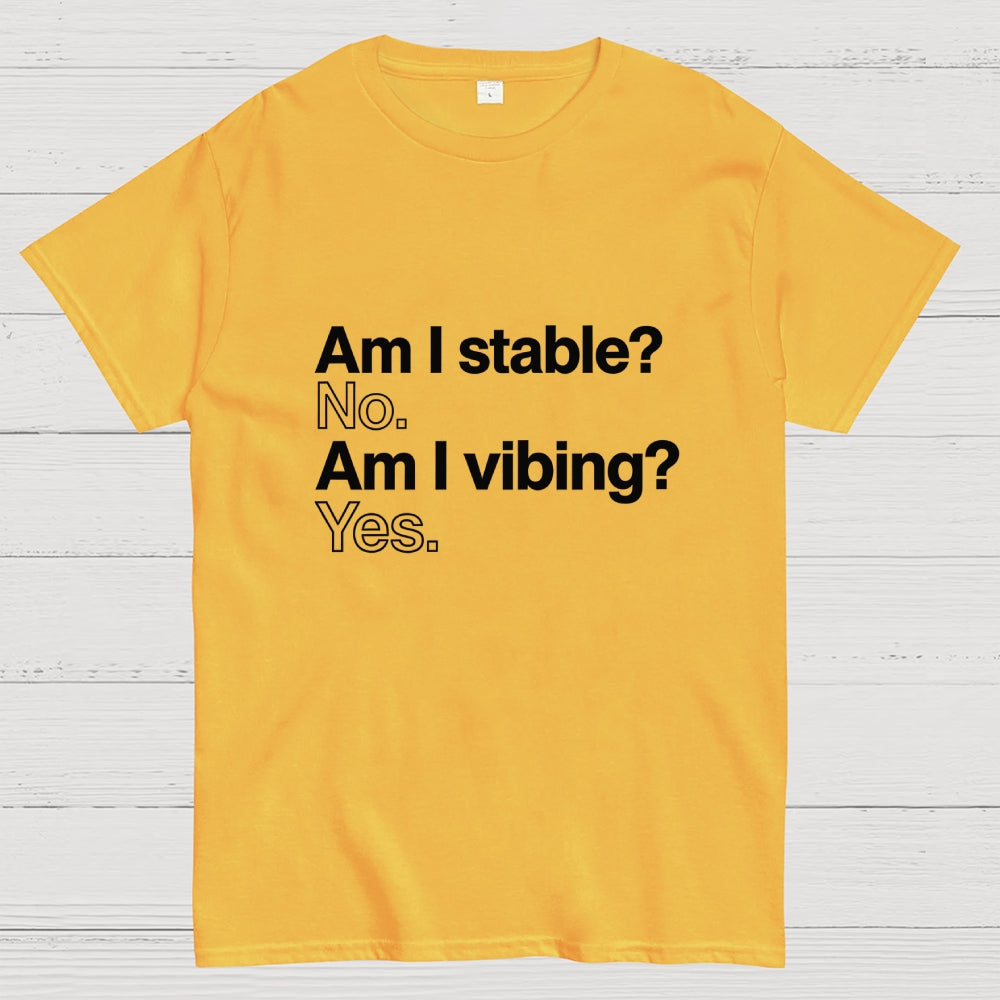 Am I stable? No. Am I vibing? Yes.  T-Shirt