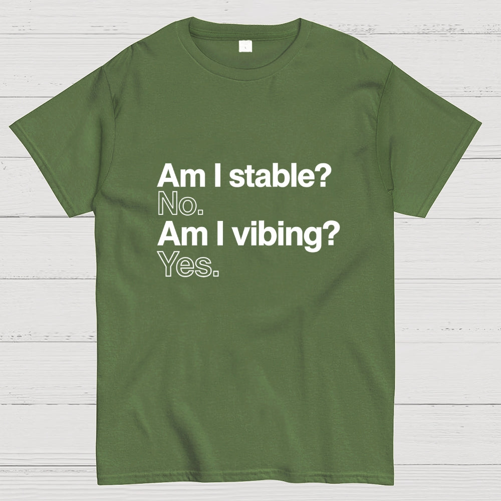 Am I stable? No. Am I vibing? Yes.  T-Shirt