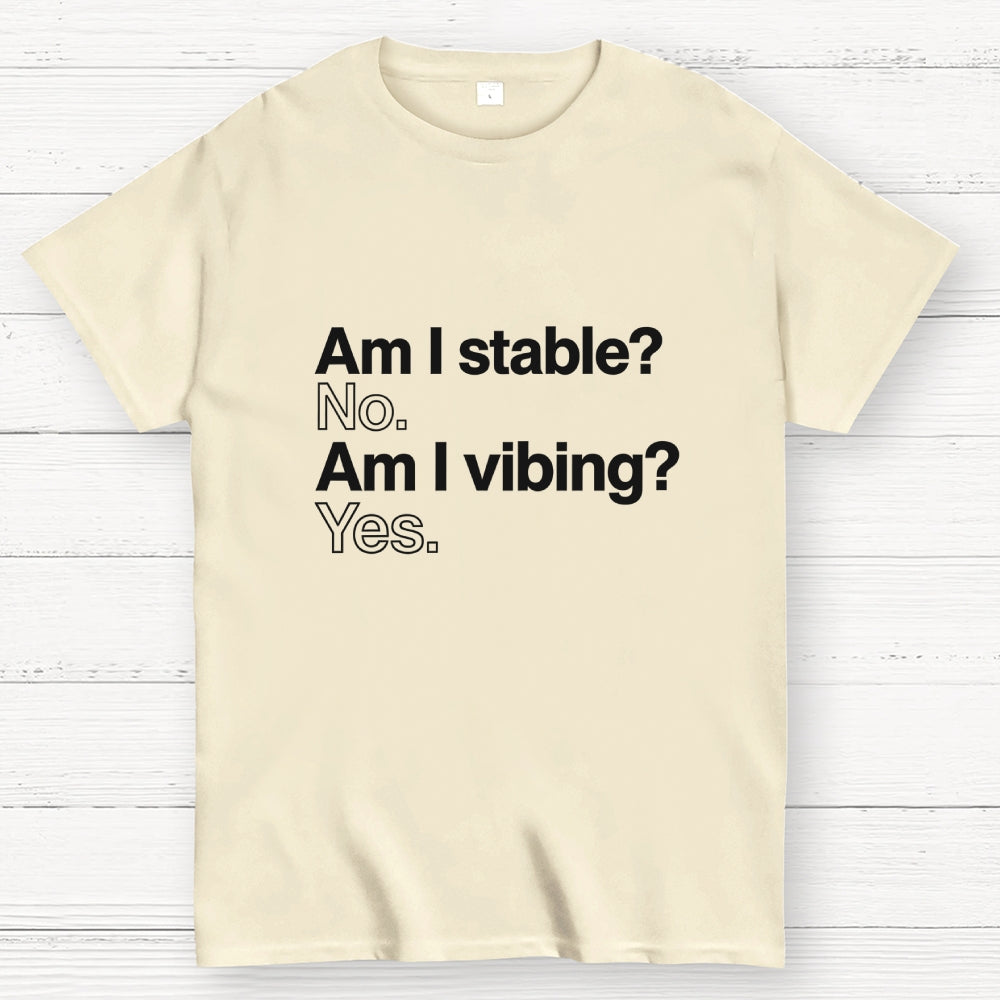 Am I stable? No. Am I vibing? Yes.  T-Shirt