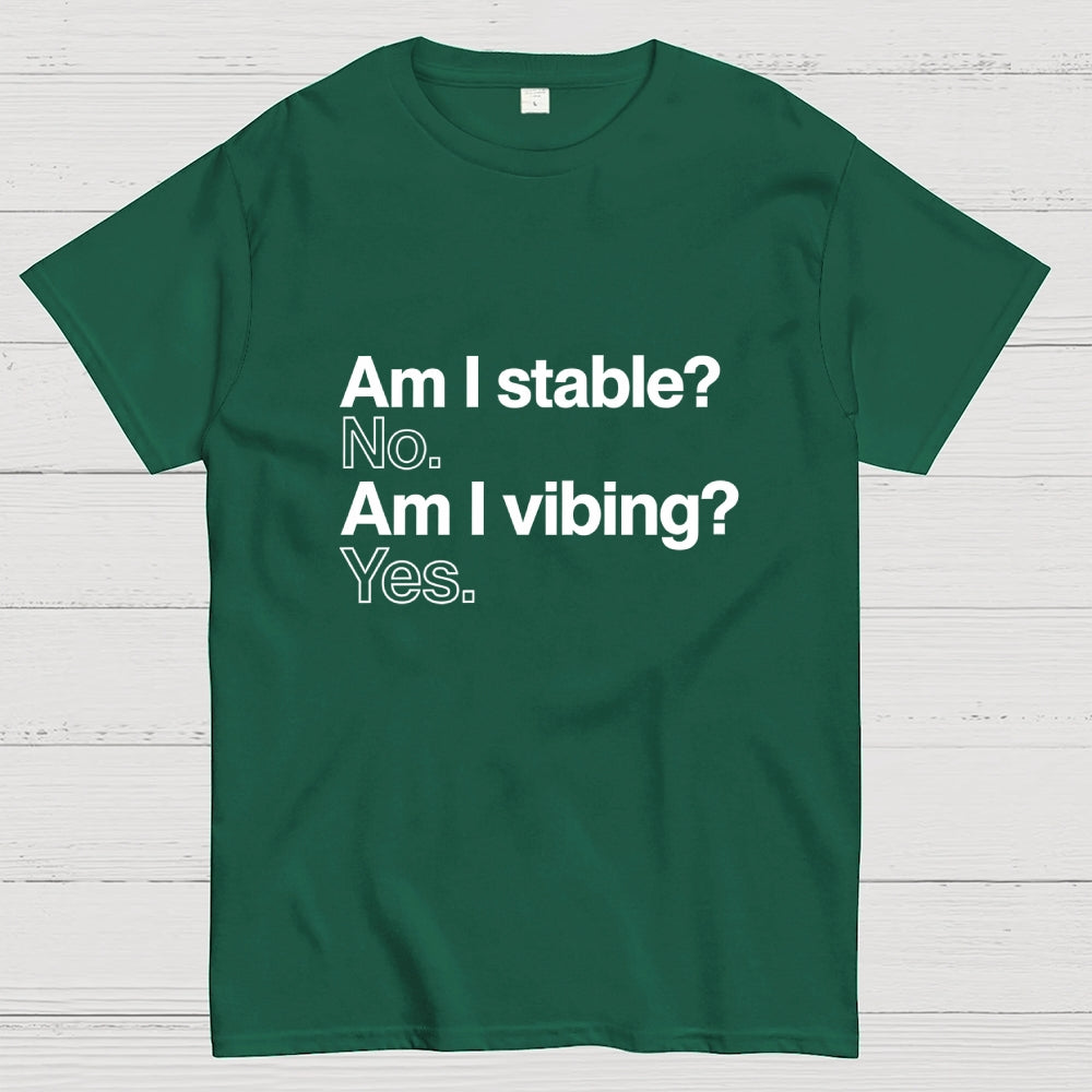 Am I stable? No. Am I vibing? Yes.  T-Shirt