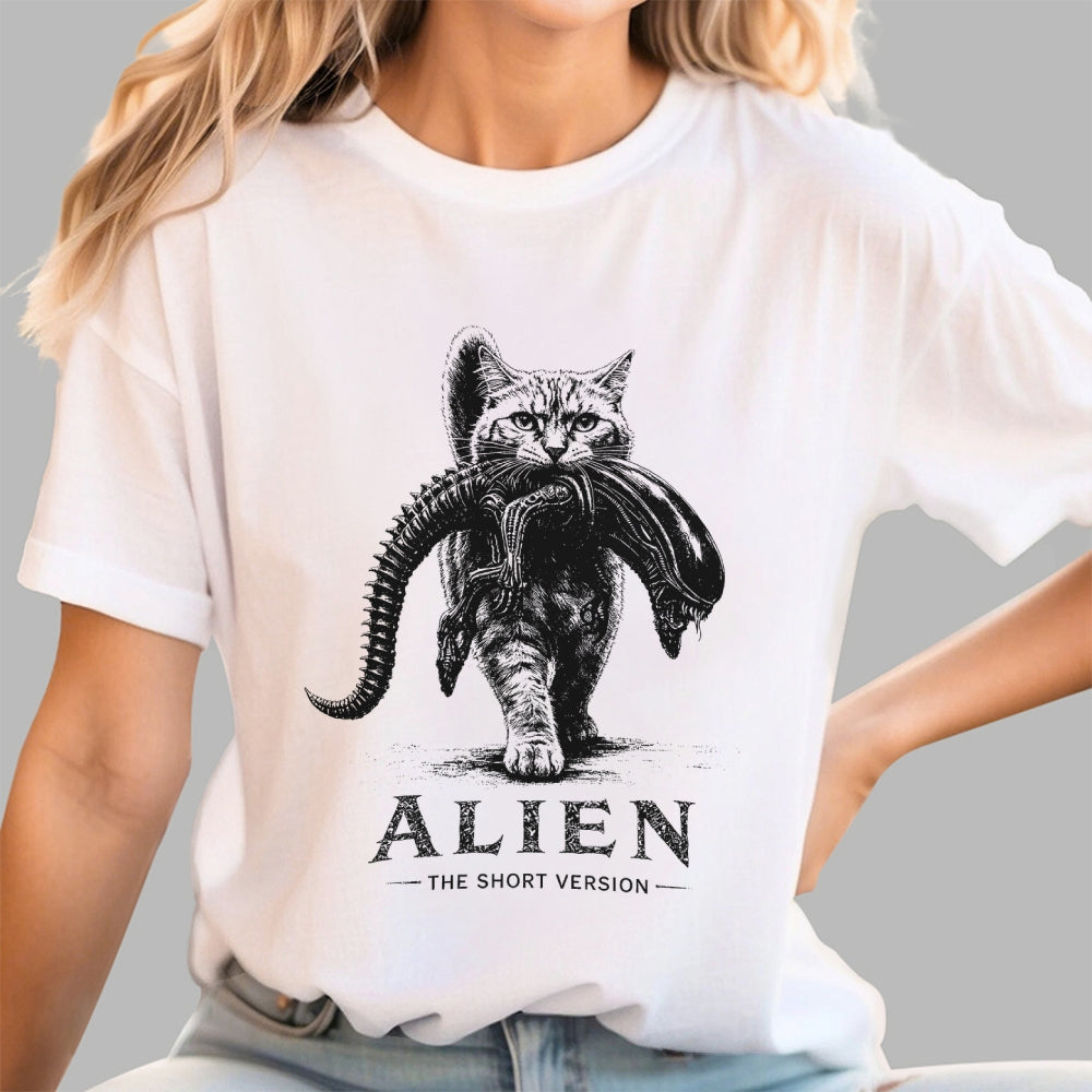 Alien The Short Version Cat  T-Shirt