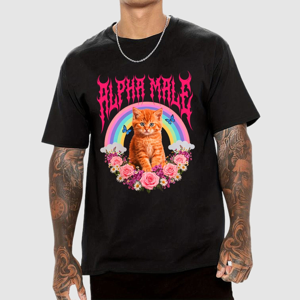 Alpha Male Funny Kitten Cat  T-Shirt