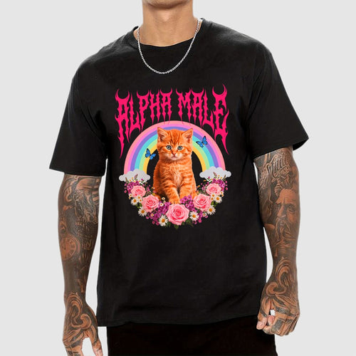 Alpha Male Funny Kitten Cat  T-Shirt