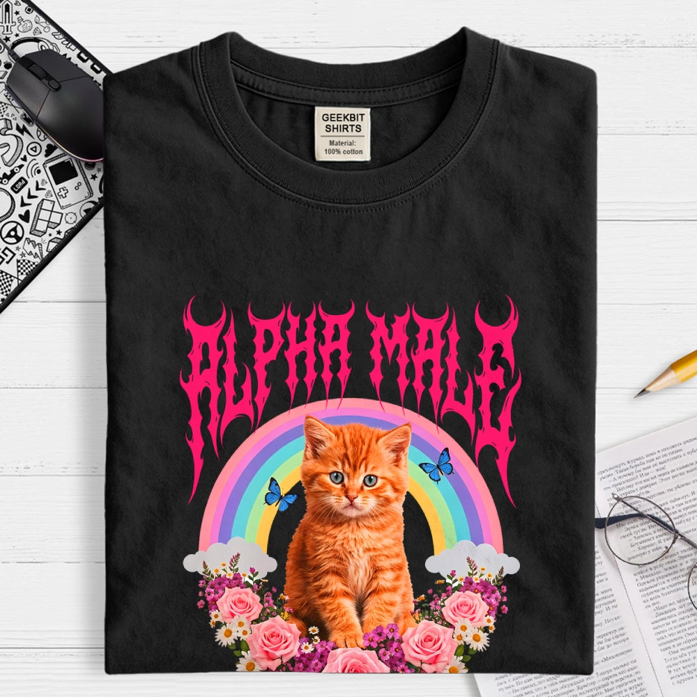 Alpha Male Funny Kitten Cat  T-Shirt