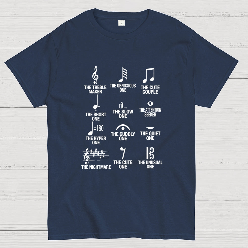 Musician With Note Types  T-Shirt