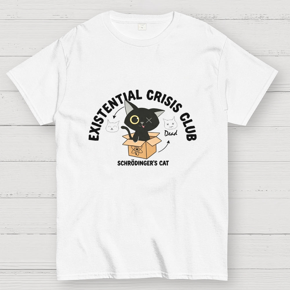 Existential Crisis ClubSchrödinger Cat Art Print  T-Shirt