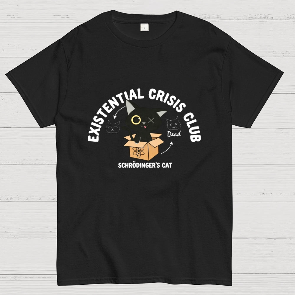 Existential Crisis ClubSchrödinger Cat Art Print  T-Shirt