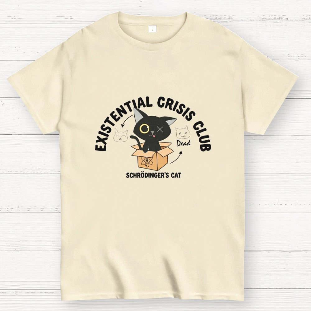 Existential Crisis ClubSchrödinger Cat Art Print  T-Shirt