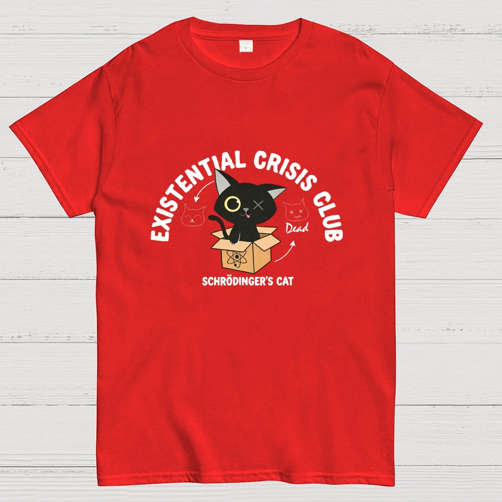 Existential Crisis ClubSchrödinger Cat Art Print  T-Shirt