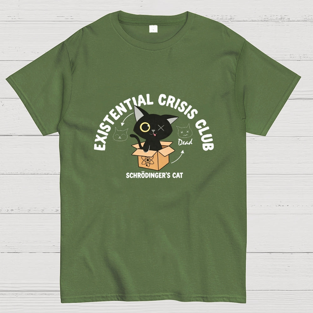 Existential Crisis ClubSchrödinger Cat Art Print  T-Shirt