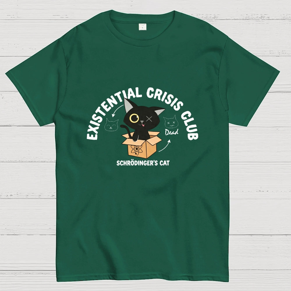 Existential Crisis ClubSchrödinger Cat Art Print  T-Shirt