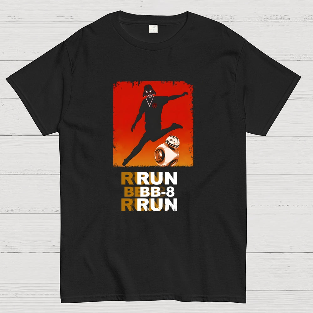 Run BB-8 Run Darth Vader Hitting BB8 Sci Fi Adventure  T-Shirt