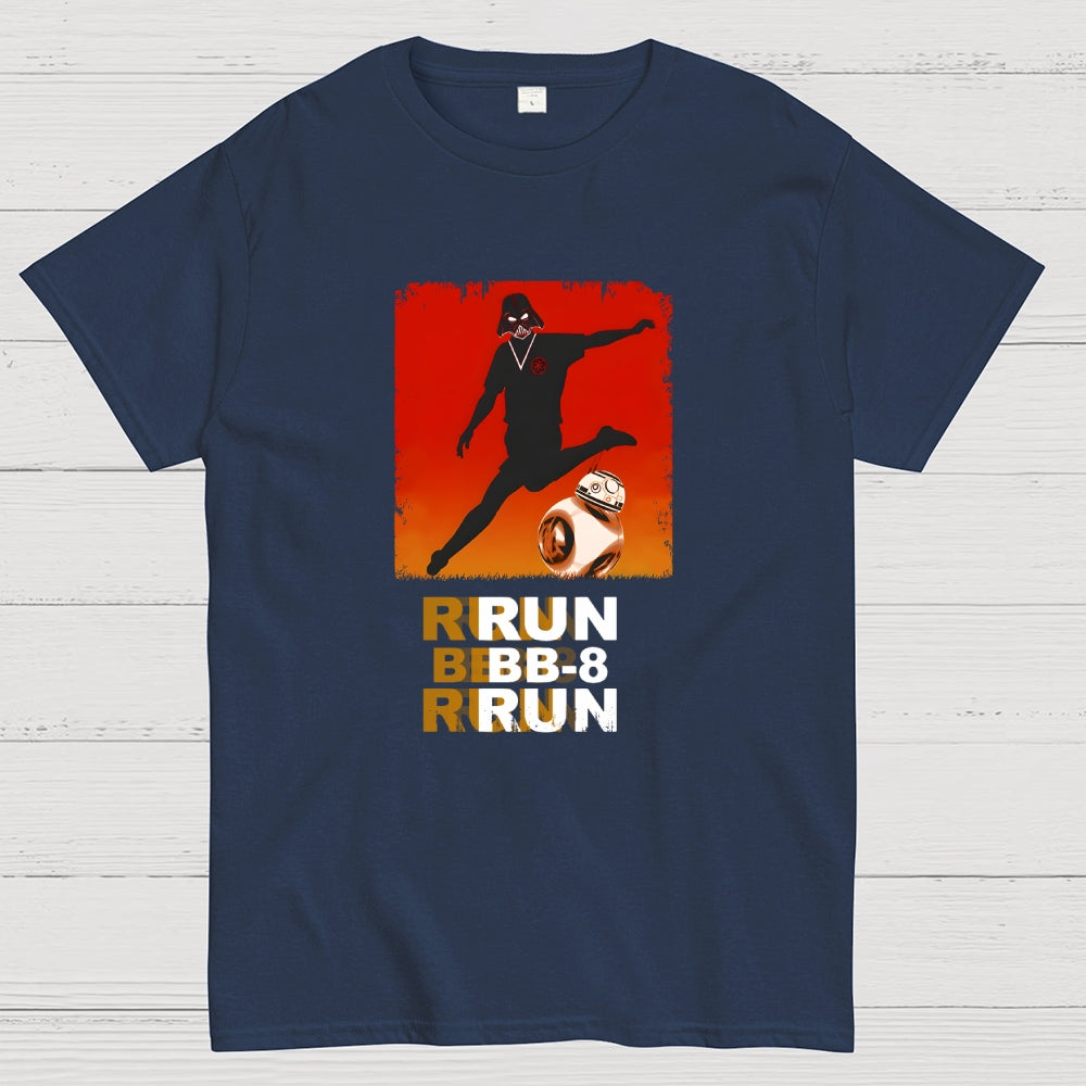 Run BB-8 Run Darth Vader Hitting BB8 Sci Fi Adventure  T-Shirt