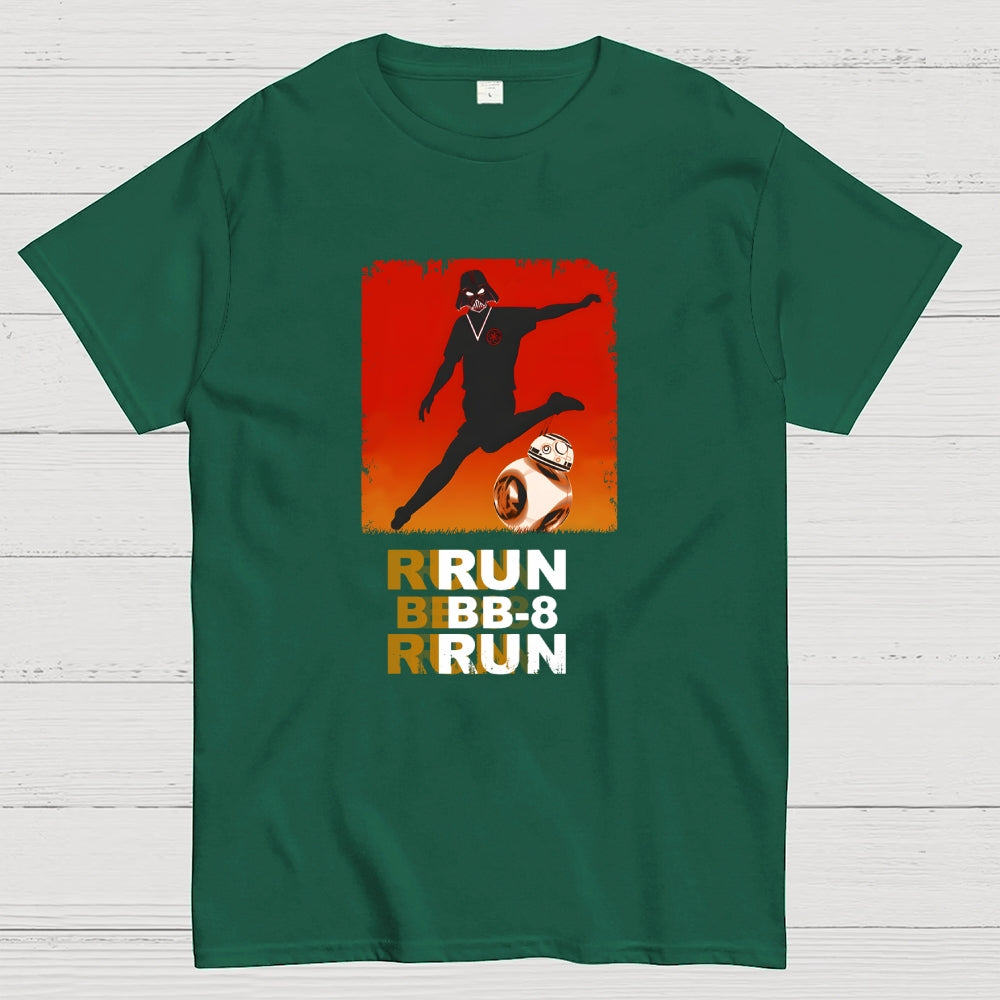 Run BB-8 Run Darth Vader Hitting BB8 Sci Fi Adventure  T-Shirt