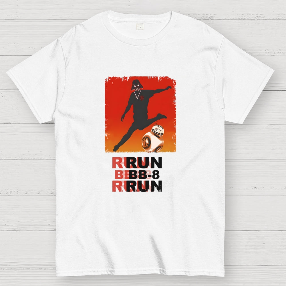 Run BB-8 Run Darth Vader Hitting BB8 Sci Fi Adventure  T-Shirt