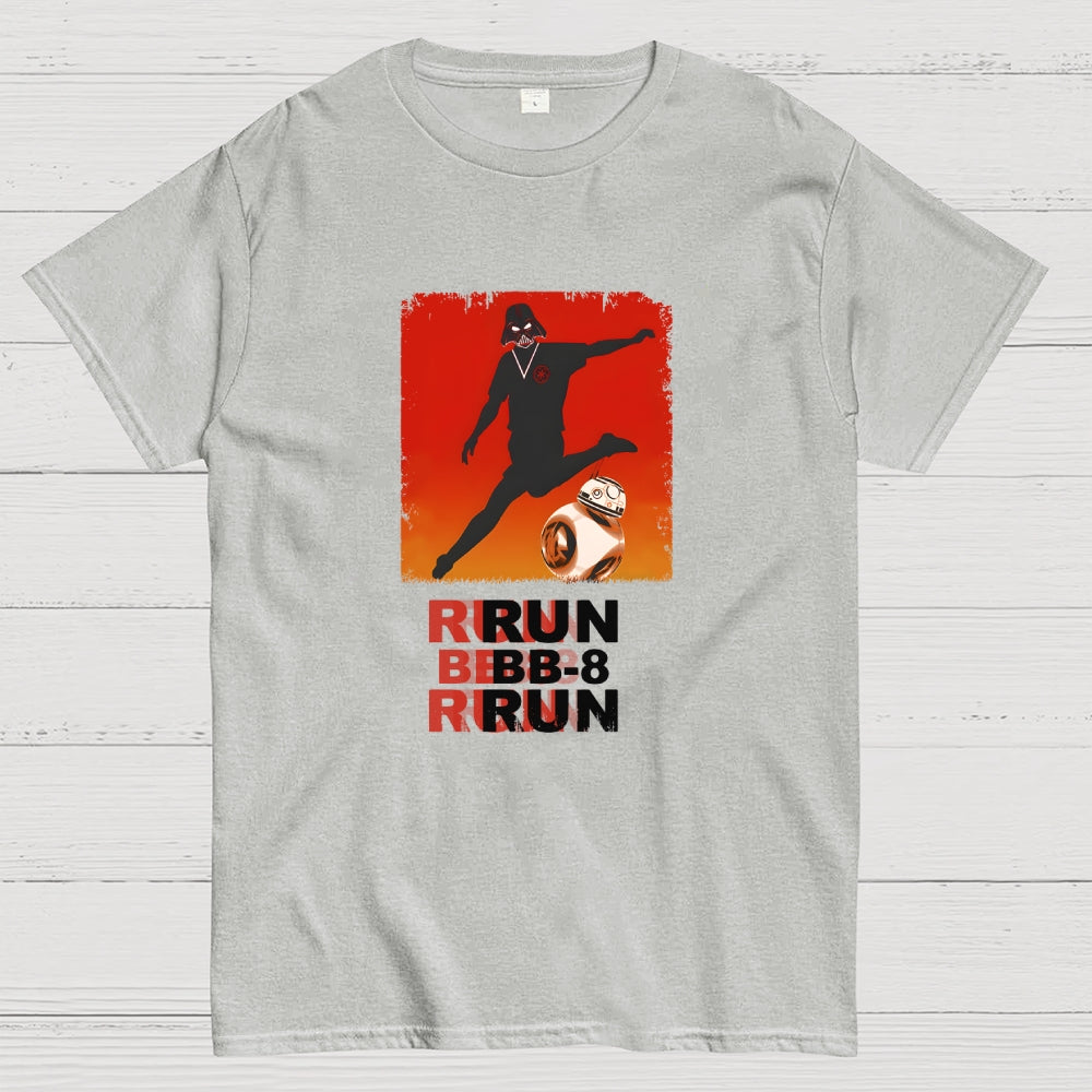 Run BB-8 Run Darth Vader Hitting BB8 Sci Fi Adventure  T-Shirt