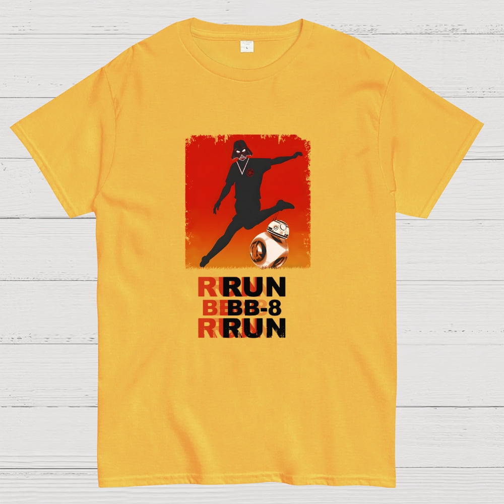 Run BB-8 Run Darth Vader Hitting BB8 Sci Fi Adventure  T-Shirt