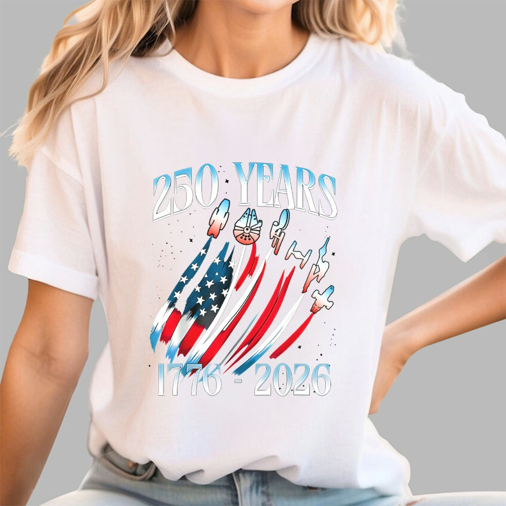 USA 250th Anniversary Sci Fi Space  T-Shirt