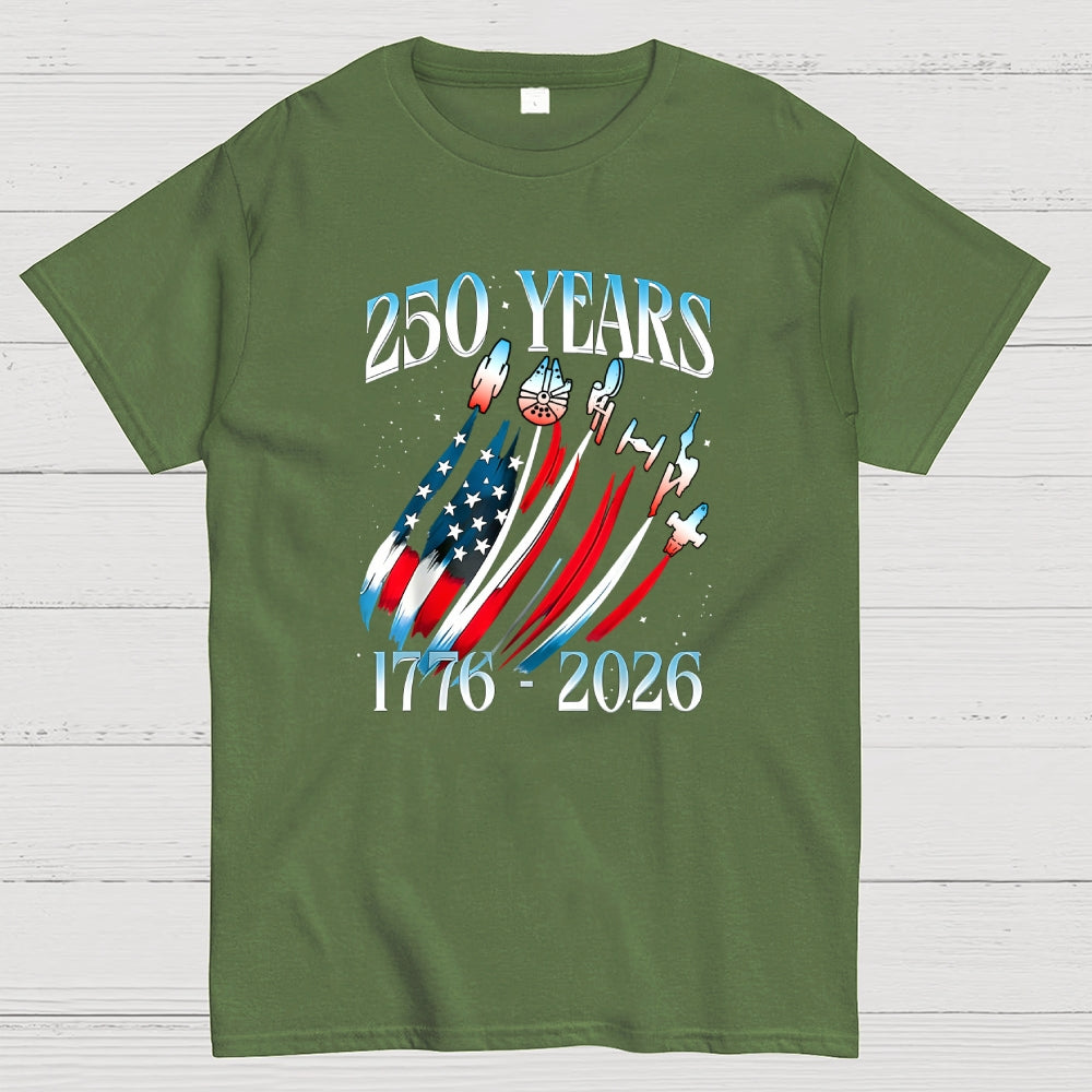 USA 250th Anniversary Sci Fi Space  T-Shirt