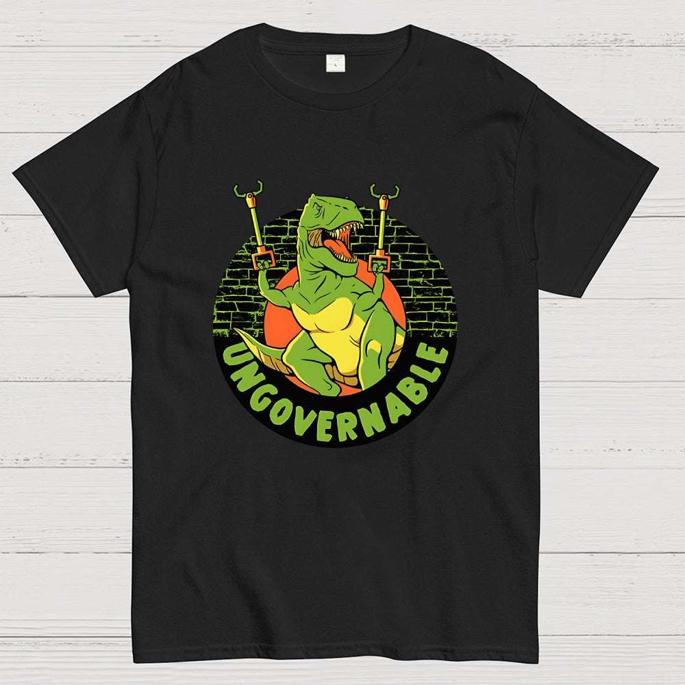 Become Ungovernable Funny Dinosaur  T-Shirt