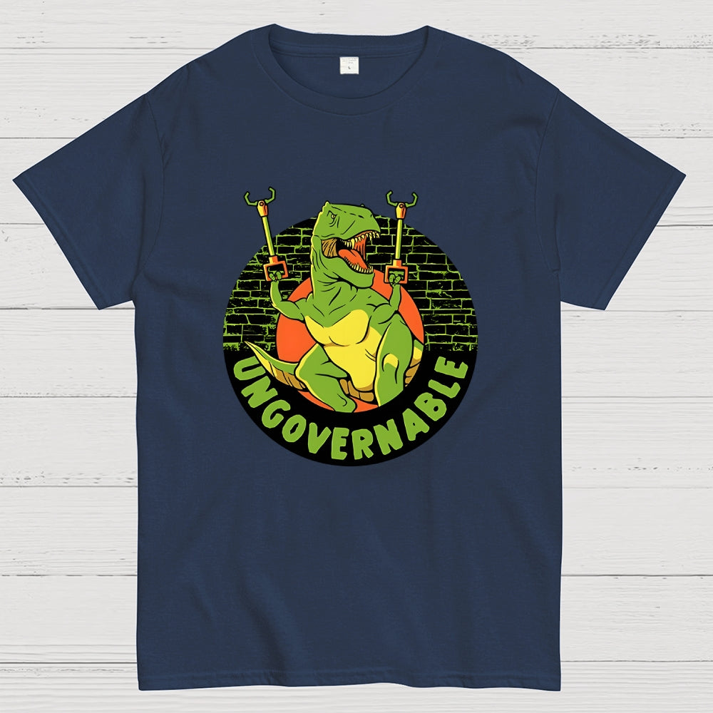 Become Ungovernable Funny Dinosaur  T-Shirt
