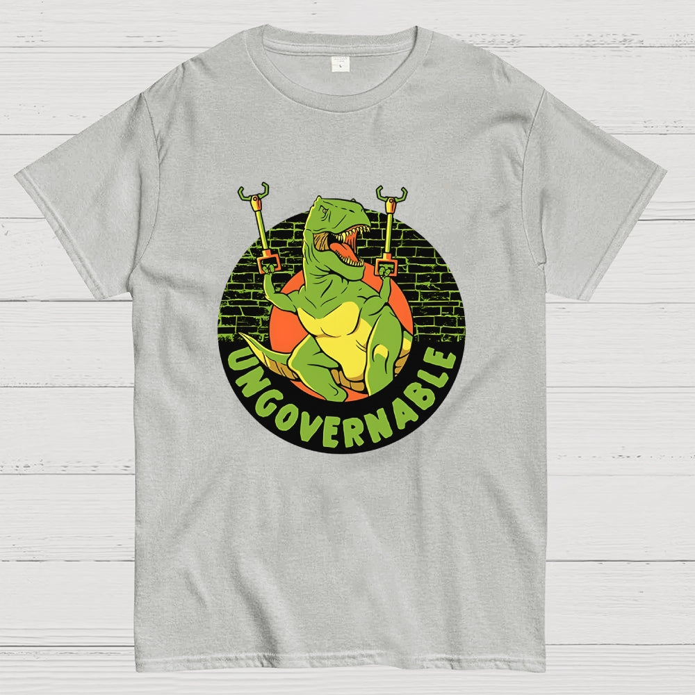 Become Ungovernable Funny Dinosaur  T-Shirt