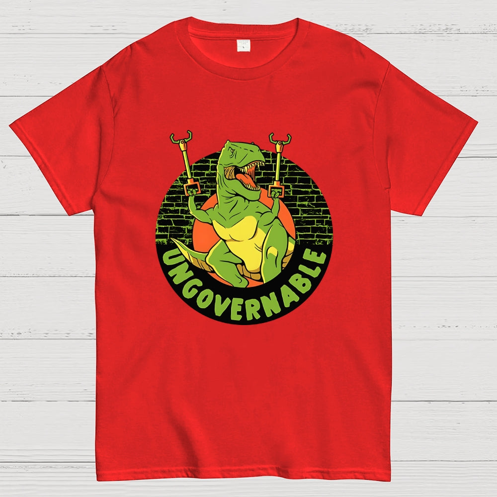 Become Ungovernable Funny Dinosaur  T-Shirt