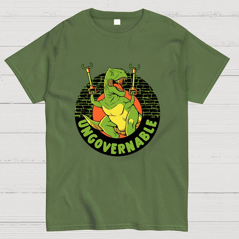 Become Ungovernable Funny Dinosaur  T-Shirt
