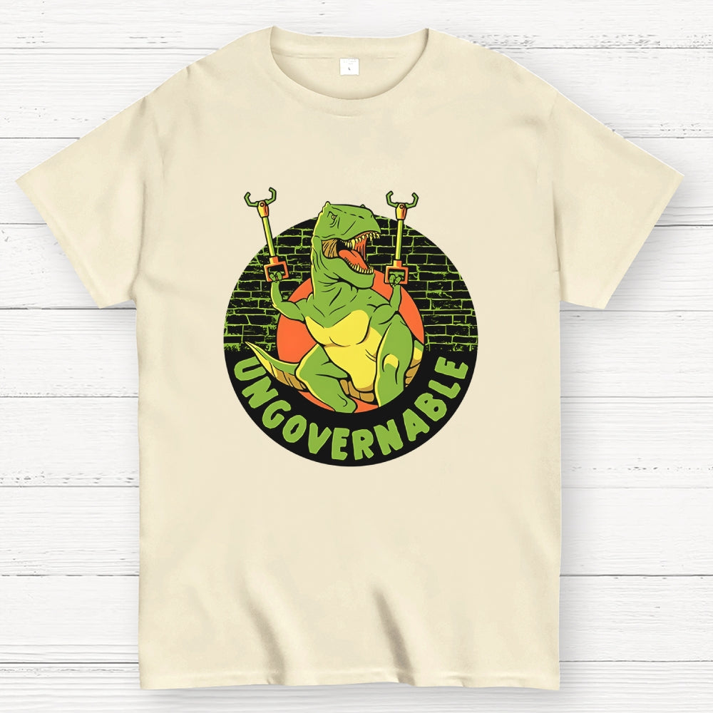 Become Ungovernable Funny Dinosaur  T-Shirt