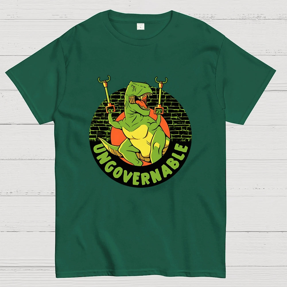 Become Ungovernable Funny Dinosaur  T-Shirt