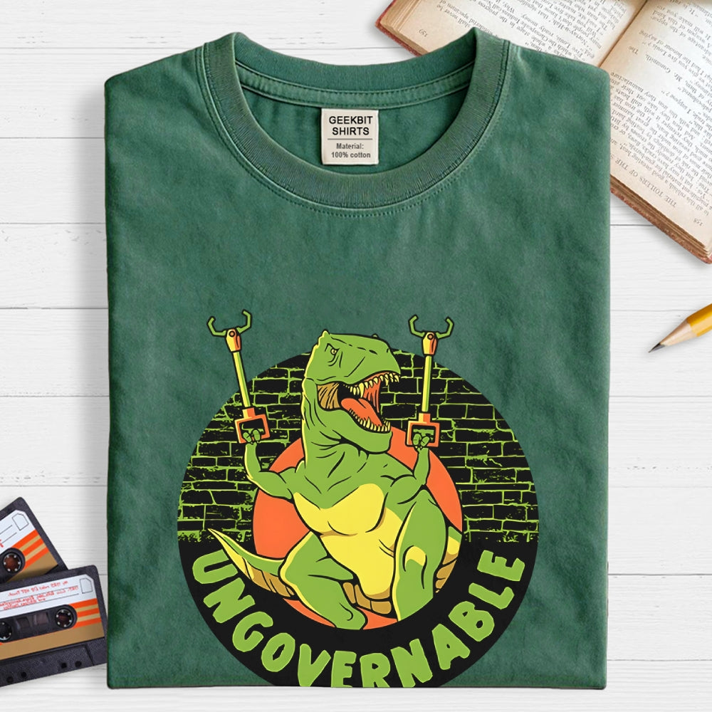 Become Ungovernable Funny Dinosaur  T-Shirt