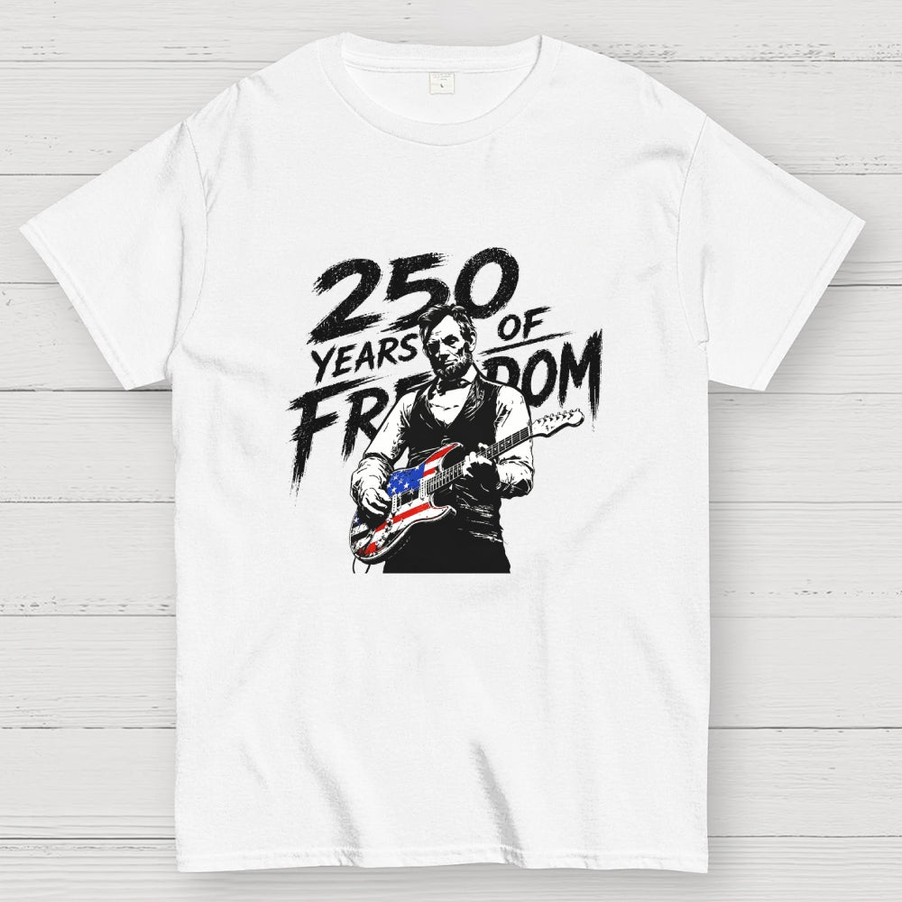 President Abraham Lincoln Playing Guitar 250th Anniversary 4th of July  T-Shirt