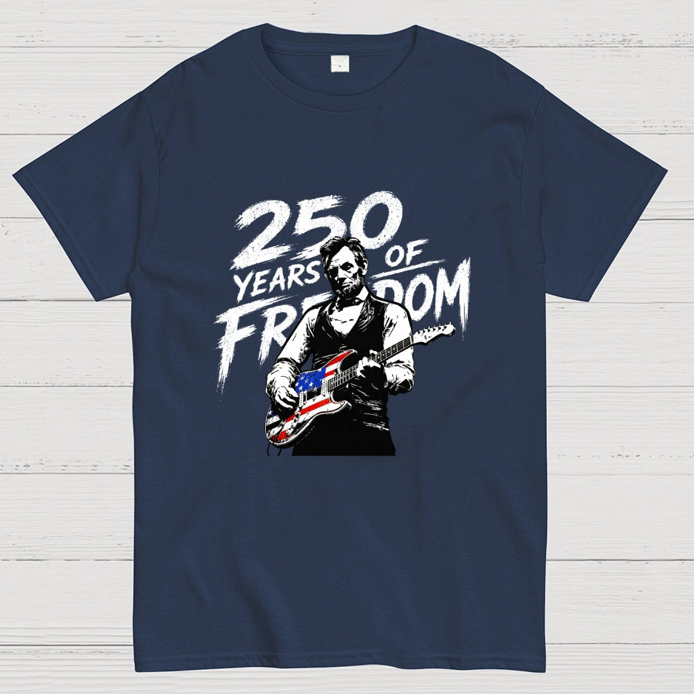 President Abraham Lincoln Playing Guitar 250th Anniversary 4th of July  T-Shirt