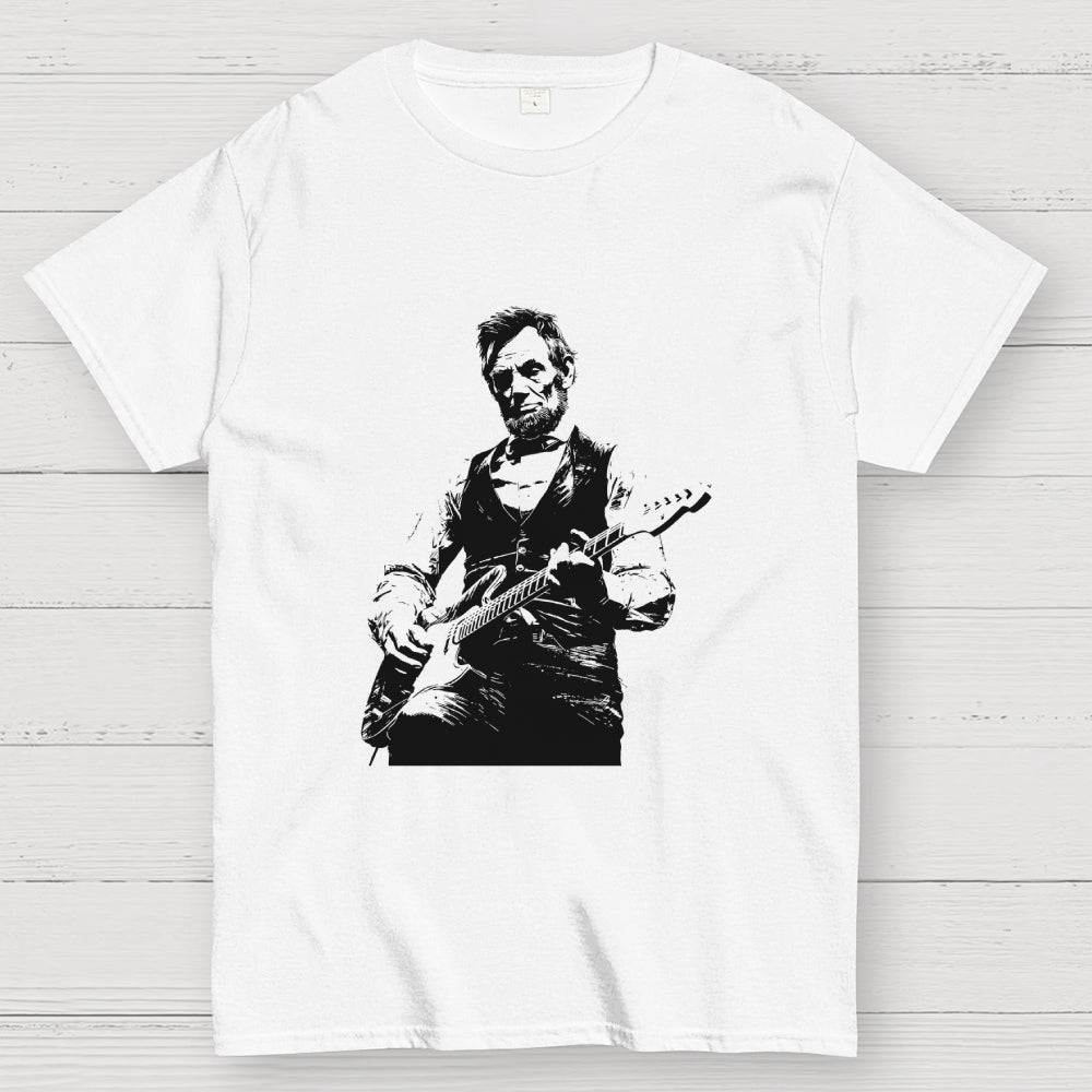 Lincoln Playing Guitar  T-Shirt