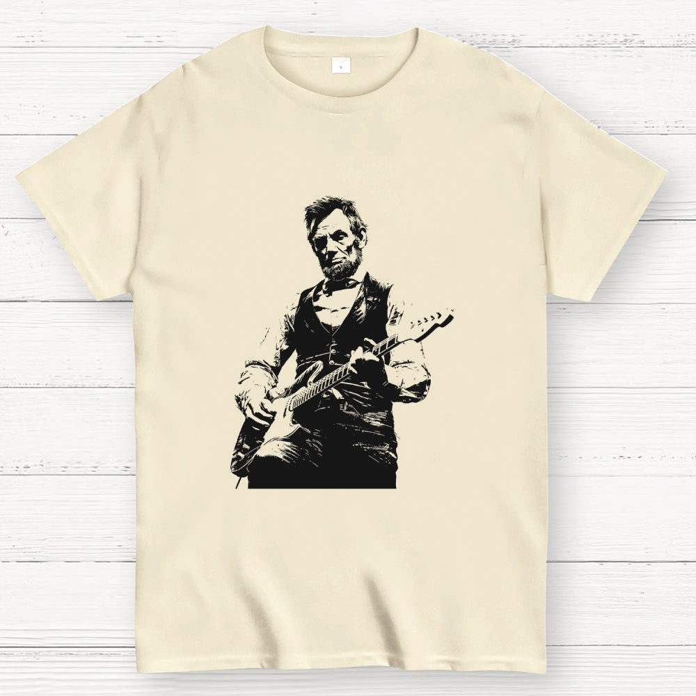 Lincoln Playing Guitar  T-Shirt