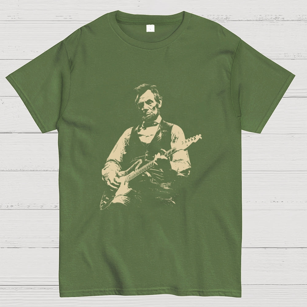 Lincoln Playing Guitar  T-Shirt