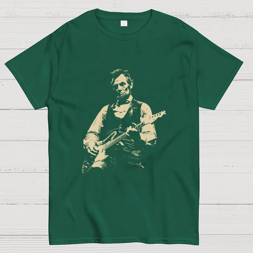 Lincoln Playing Guitar  T-Shirt