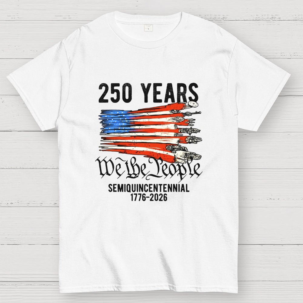 America 250th Anniversary We The People  Sci-Fi Rebels Flag Art print  T-Shirt