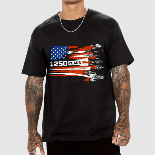 America 250th Anniversary Sci-Fi Rebels Flag Art print  T-Shirt