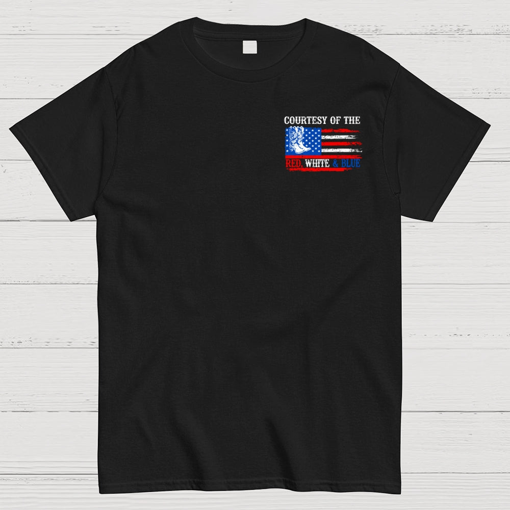 Courtesy of the Red White and Blue 250th anniversary Front And Back Printing  T-Shirt