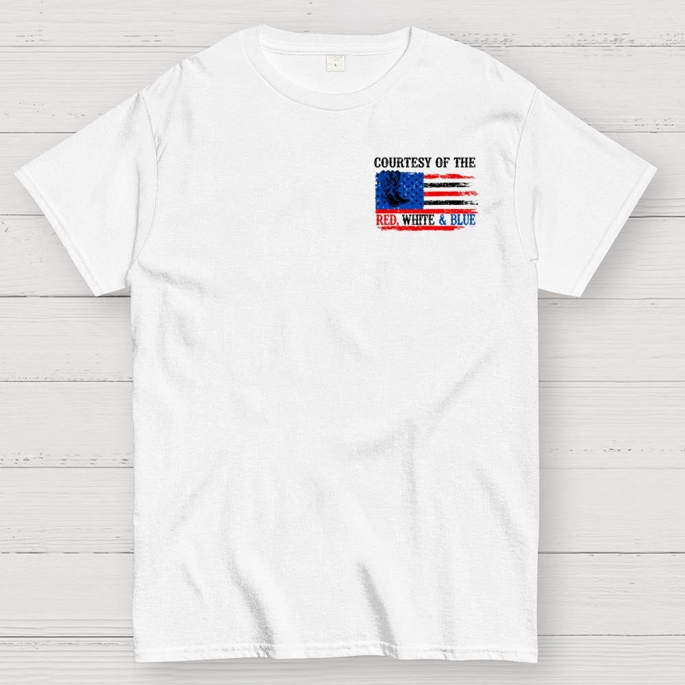 Courtesy of the Red White and Blue 250th anniversary Front And Back Printing  T-Shirt