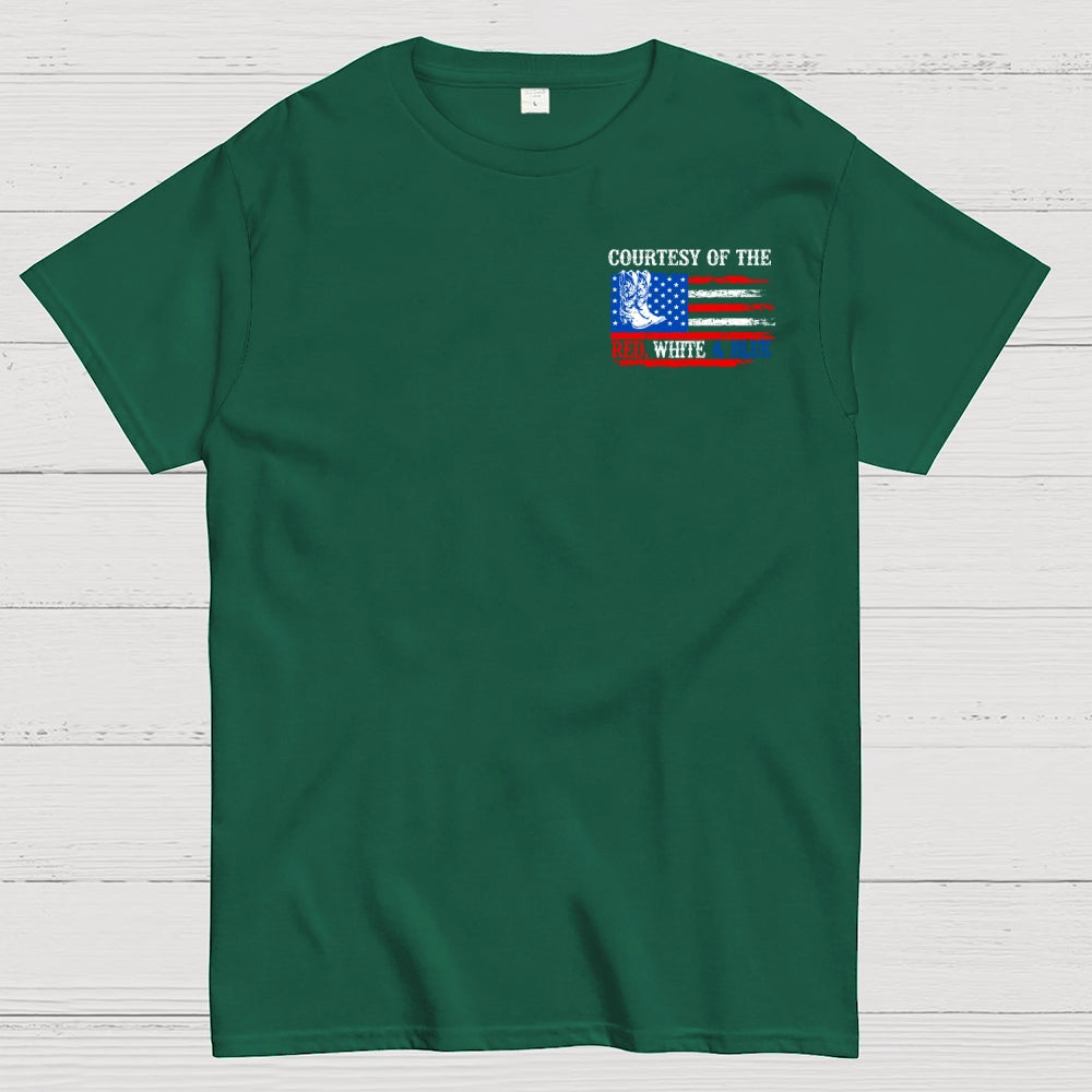 Courtesy of the Red White and Blue 250th anniversary Front And Back Printing  T-Shirt