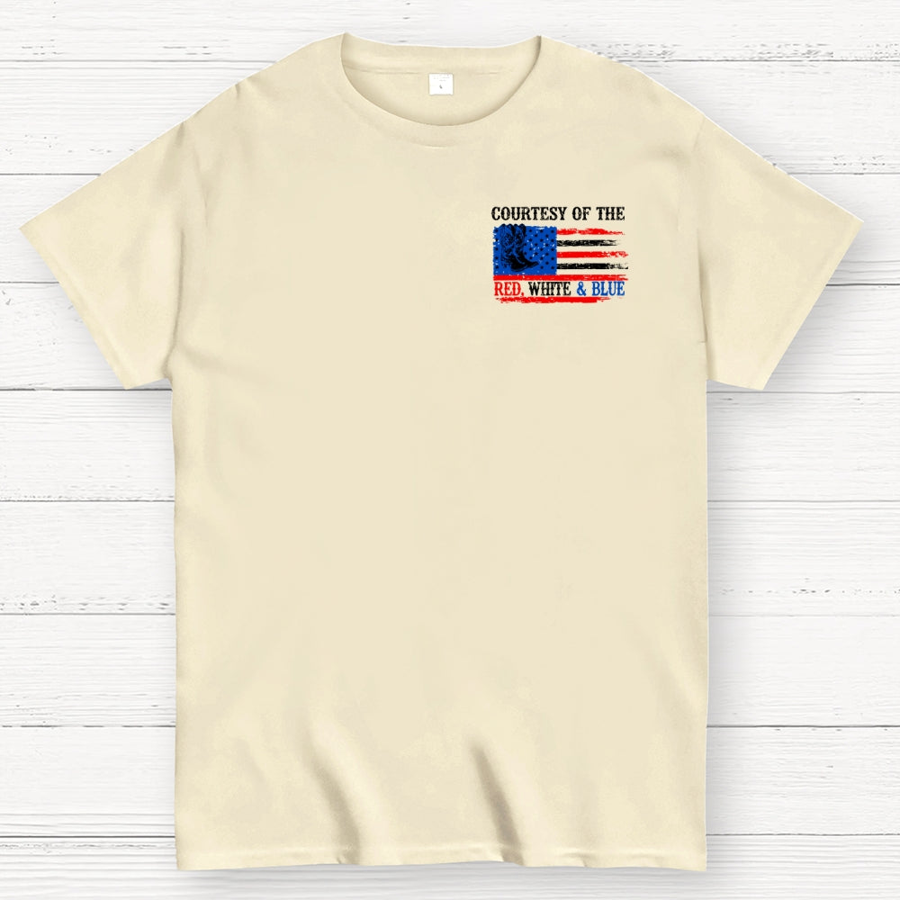 Courtesy of the Red White and Blue 250th anniversary Front And Back Printing  T-Shirt