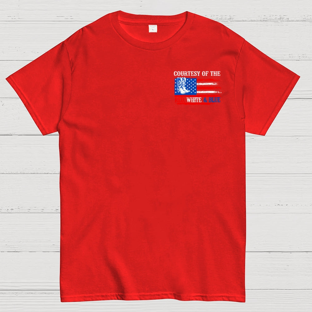 Courtesy of the Red White and Blue 250th anniversary Front And Back Printing  T-Shirt